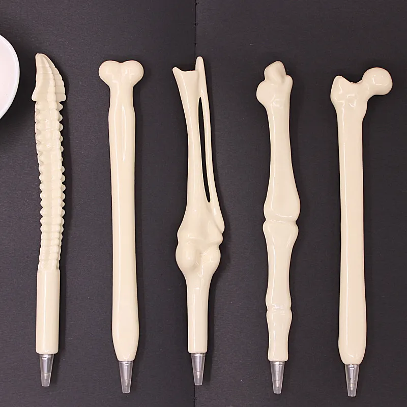 

5 Pcs 0.7mm Creative Writing Supplies Bone Shape Ballpoint Pen School Office