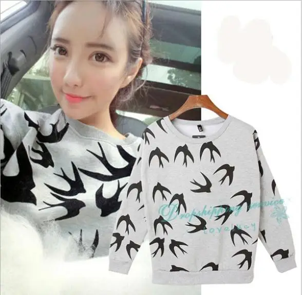 Autumn Woman T-shirts Fleece Large Yard Round Neck Sweatshirt Casual Warm Free Shipping | Женская одежда