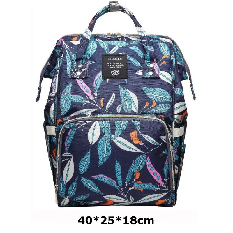 Сумка для подгузников LEQUEEN Mommy, 36 стилей, Большая вместительная сумка для детских подгузников, рюкзак для путешествий, дизайнерские сумки для ухода за ребенком - Цвет: 7