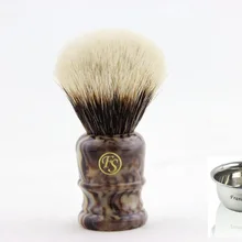 "FS"-24 мм форма лампы 2 диапазона тончайший Барсук бритвенная щетка тигровый цвет кожи ручка+ нержавеющая сталь бритвенная чаша