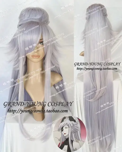 

100% Picture full lace wig UN-GO Royal elder sister causal New long Lavender Cosplay party Wig 120CMAAA Hot heat resistant