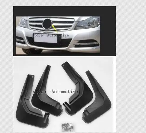 

Mud Flaps Splash Guards Fender Mudguard Fit For Benz C Class W204 Sedan GE SPORT 2013 2014 4PCS