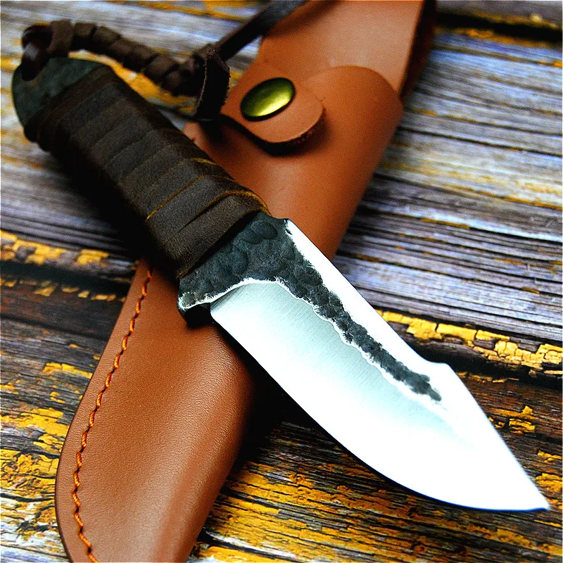 

PEGASI tactical hunting knife outdoor camping survival knife rescue tool and forging high carbon knife fast shipping + holster