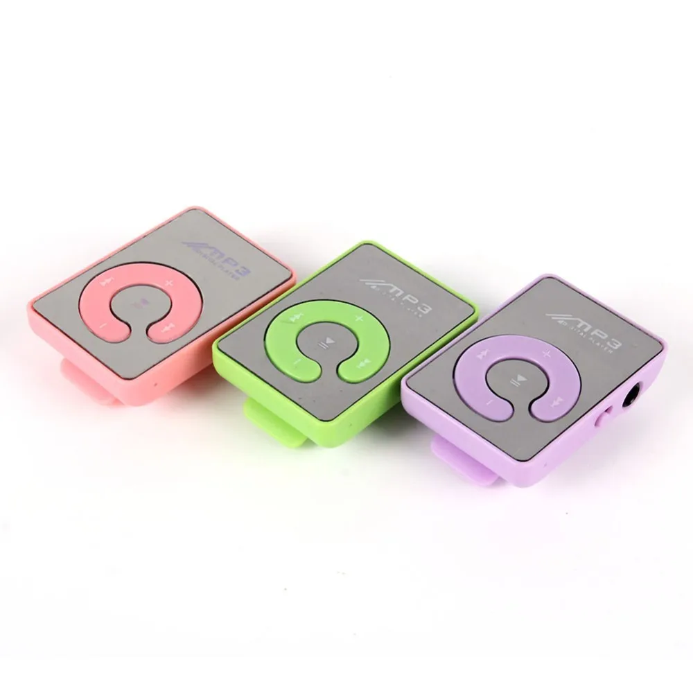 Новейший мини зеркальный зажим USB цифровой Mp3 дешевый музыкальный плеер Поддержка 8 Гб SD TF карта 6 цветов A57