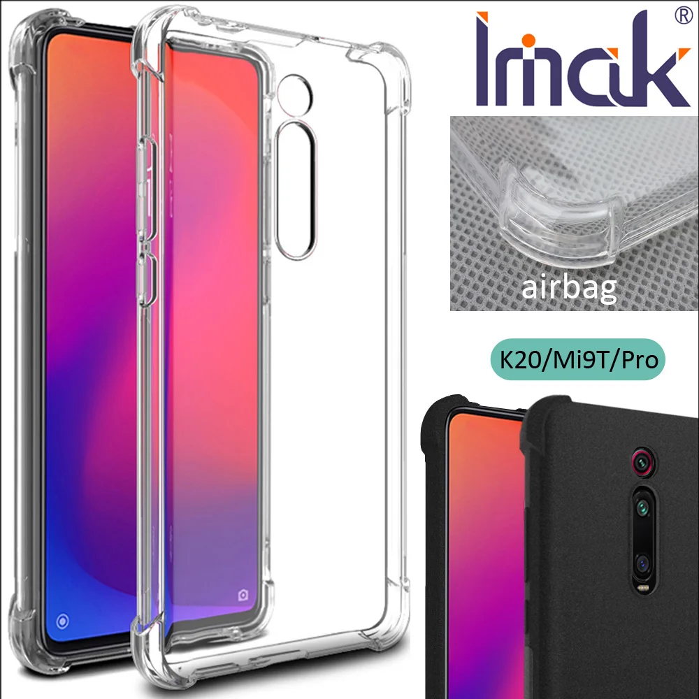 

IMAK Airbag Case For Xiaomi Redmi K20 Pro Mi 9T Pro Drop resistance Soft TPU Silicone Clear Transparent Cover