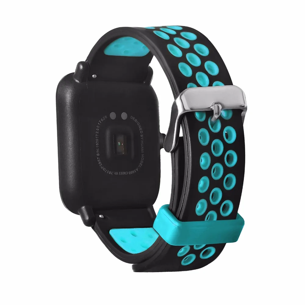 Спортивный силиконовый ремешок Bip для Xiaomi Huami Amazfit, браслет для Huami Amazfit Bip Bit, ремешок на запястье 20 мм