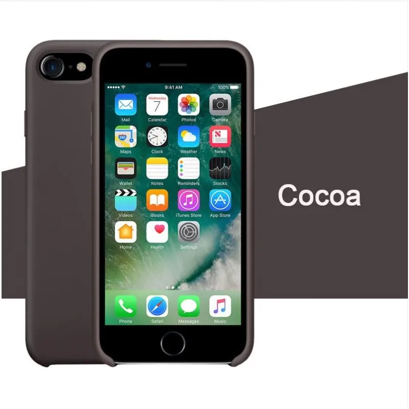 Чехол для iPhone Xs MAX XR X чехол s для Apple iPhone 7 8 6 s Plus 5S SE официальный стиль силиконовый чехол с логотипом - Цвет: Cocoa