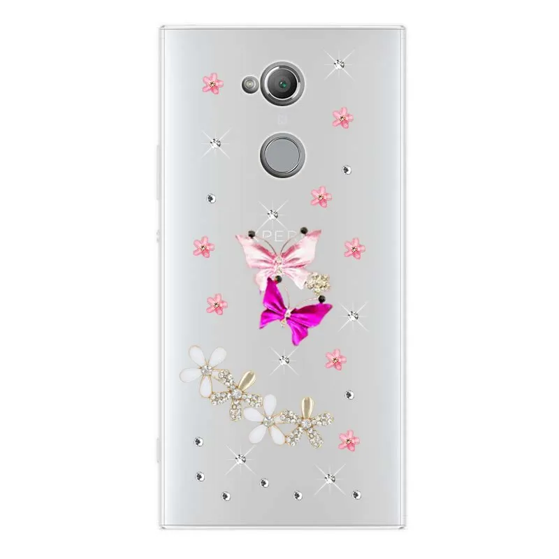Чехол со стразами для телефона sony Xperia XA2 Ultra XZ2 XZ3 X XA XA1 plus чехол 5 II L4 L3 L2 L1 Z5 XZ Premium