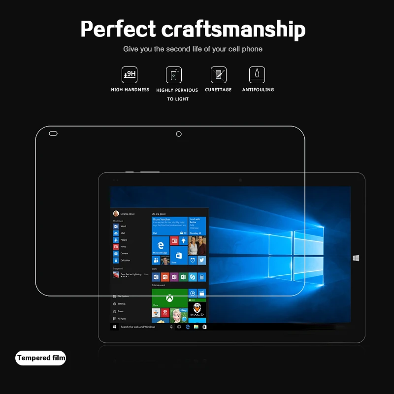 Premiemm Глянцевая Анти-разбиться Закаленное стекло пленка для Chuwi hi10 плюс 10," Tablet PC протектор фильм с безопасности пакет