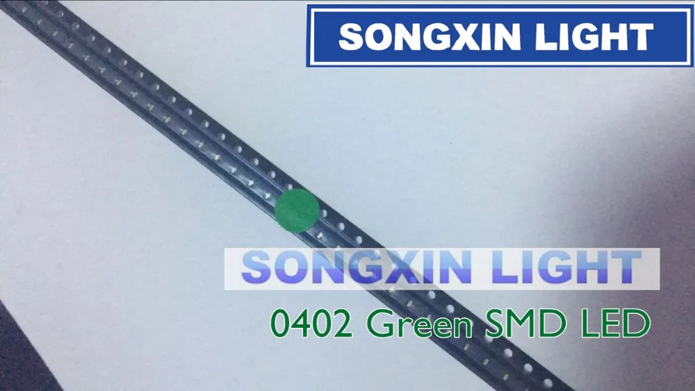500 шт. 0402 1005 SMD СВЕТОДИОДНЫЙ зеленый поверхностный монтаж SMT светильник