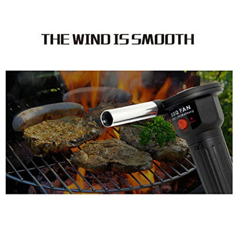 1 Piece Portable Electric BBQ Fan Air Blower Burn Picnic Cooking