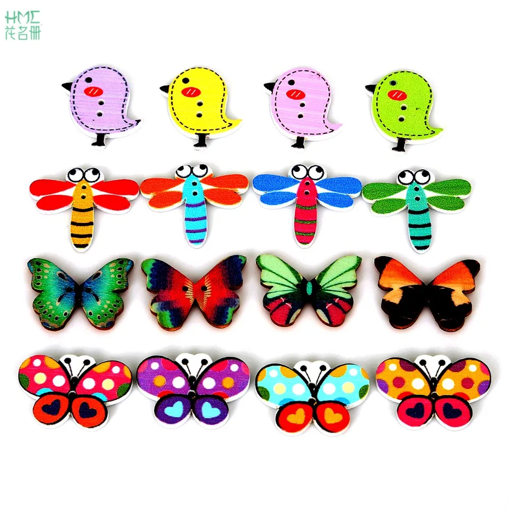 50pcsbag colorful 2 holes mixed color butterfly dragonfly pigeon wooden buttons sewing scrapbooking craft scrapbooking making in buttons from home garden - Color Butterfly 2 50pcsbag colorful 2 holes mixed color butterfly dragonfly pigeon wooden buttons sewing scrapbooking craft scrapbooking making in buttons from home garden - Color Butterfly 2