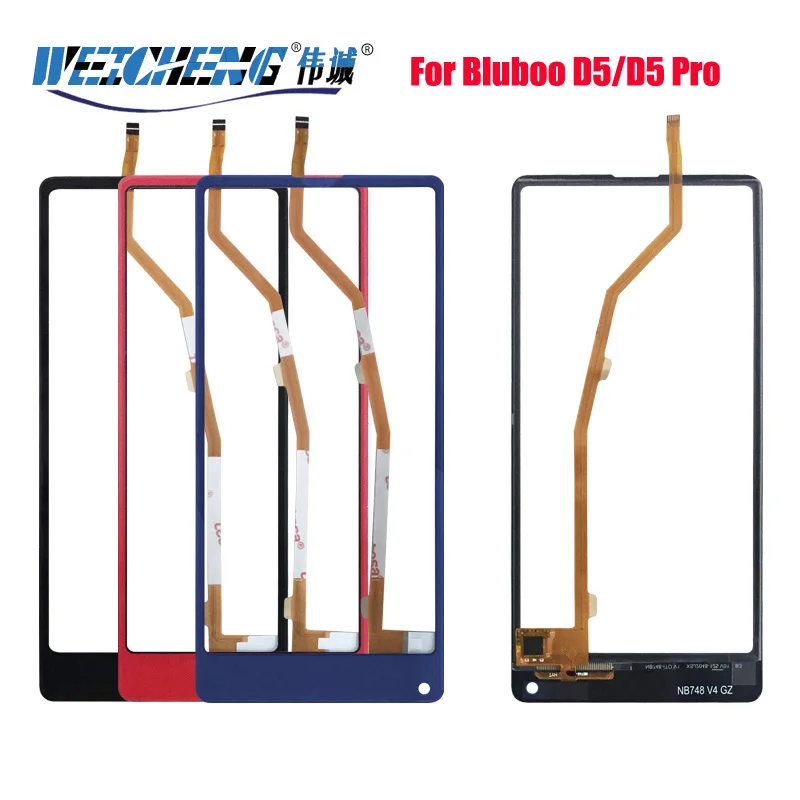 Для Bluboo D5 Pro Сенсорный экран дигитайзер Передняя стеклянная панель Внешний объектив сенсор сенсорная панель для Bluboo D5