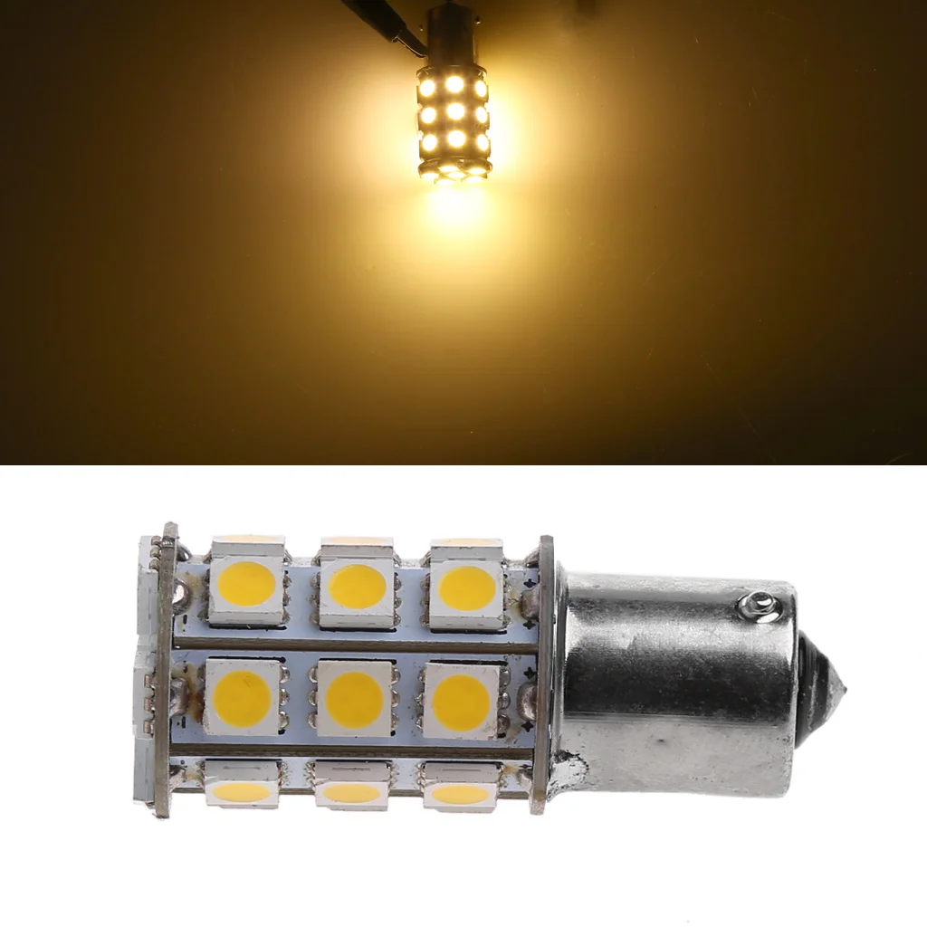 1 шт. автомобиль Теплый Белый 1156 BA15S Кемпер трейлер 5050 27 SMD LED интерьер свет