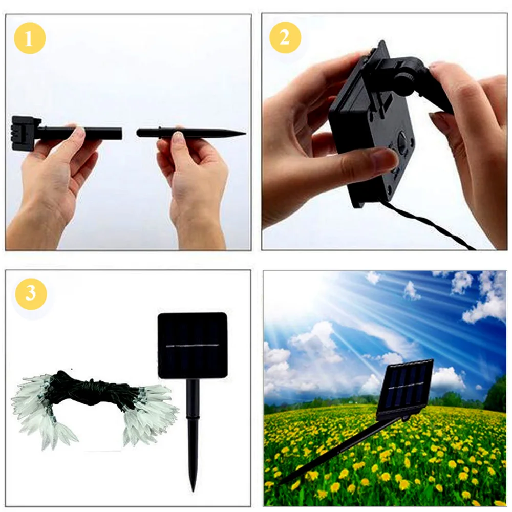 ZINUO Solar Powered LED de Navidad cadena Hada luz trébol 6 M 30 LEDs al aire libre bailando jardín Año Nuevo Partido Luces decoración ZINUO Solar Powered LED de Navidad cadena Hada luz trébol 6 M 30 LEDs al aire libre bailando jardín Año Nuevo Partido Luces decoración