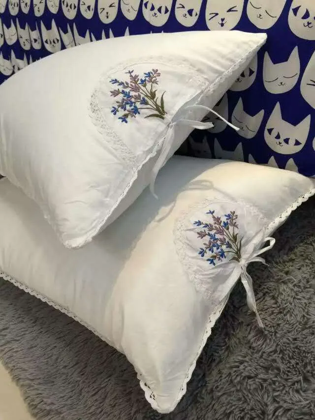Лавандовая подушка со съемным сладким цветком Бурса посылка 48*74 см подушка для шеи с нейлоновым кружевом