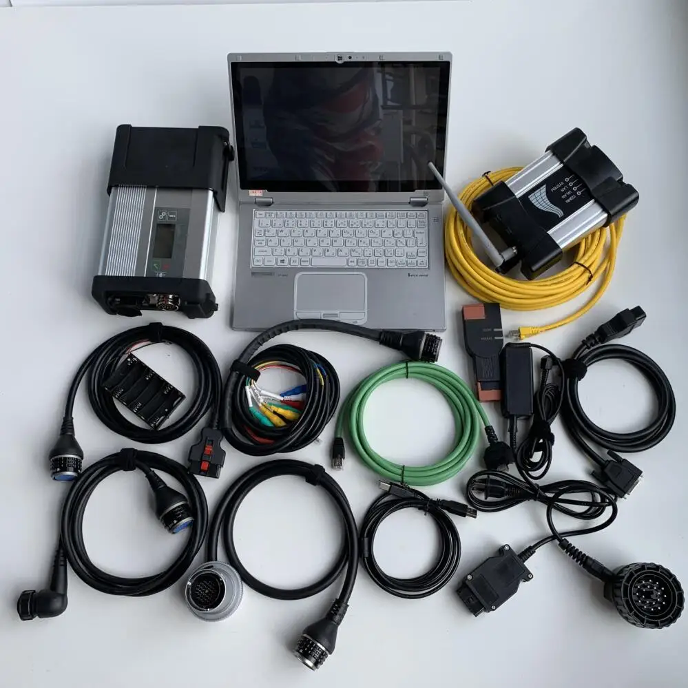 

for bmw icom next 2019 wifi mb star c5 software 2 in 1 ssd with laptop cf-ax2 cpu i5 ram 8g cables full set diagnose