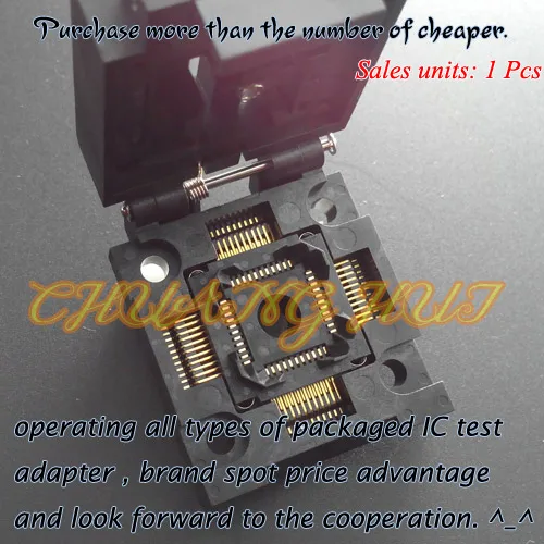 

FPQ-44-0.8-19 test socket QFP44 TQFP44 FPQ44 Test Socket/IC Socket 0.8mm Size-10X10mm