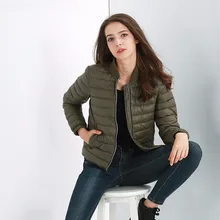 2016 Women Duck Down Short Style Baseball Collar Jacket Ultra Light Female Good Quality Down Jackets Winter Coat Snow Parkas
