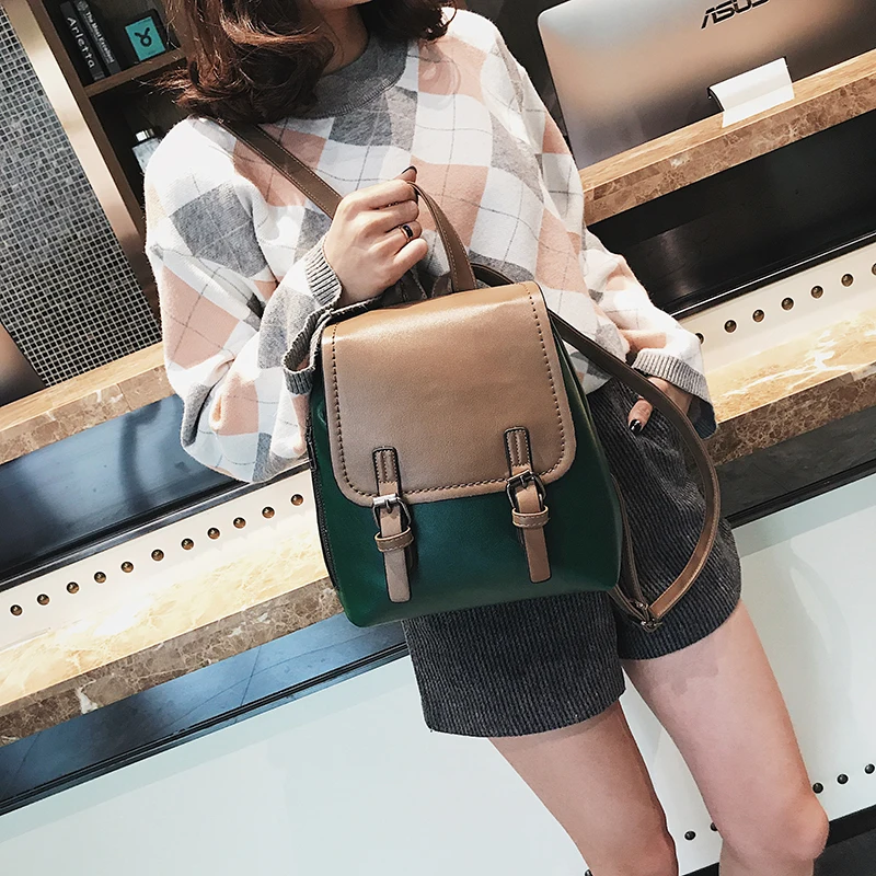 2018 Hot Fashion Women Backpack PU Leather Bag for Teenager Girls Women Backpack School Bags Top-handle Ladies Backpack Mochilas (24)