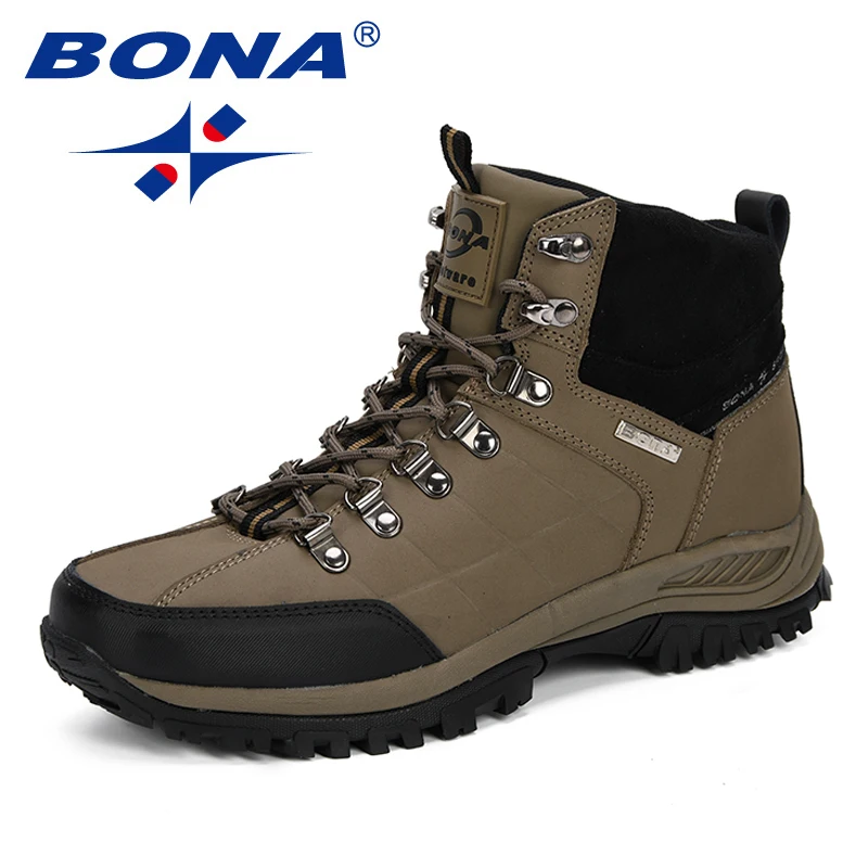 Tanie BONA New Designer mężczyźni buty jesień i zima 2019 mężczyźni botki moda Outdoor buty do pracy Tenis Masculino Adulto wygodne