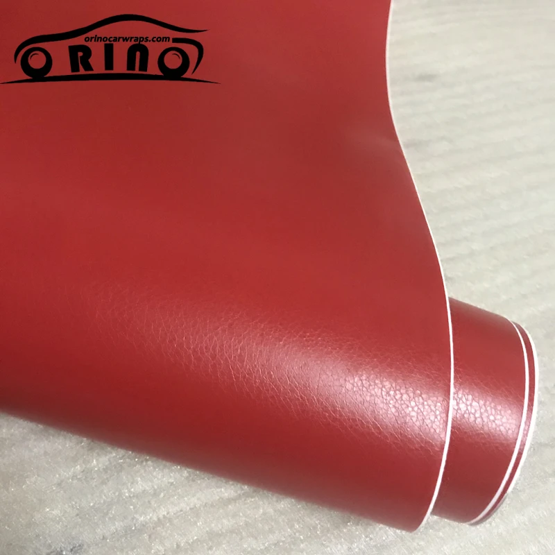 red leather vinyl film sticker-4
