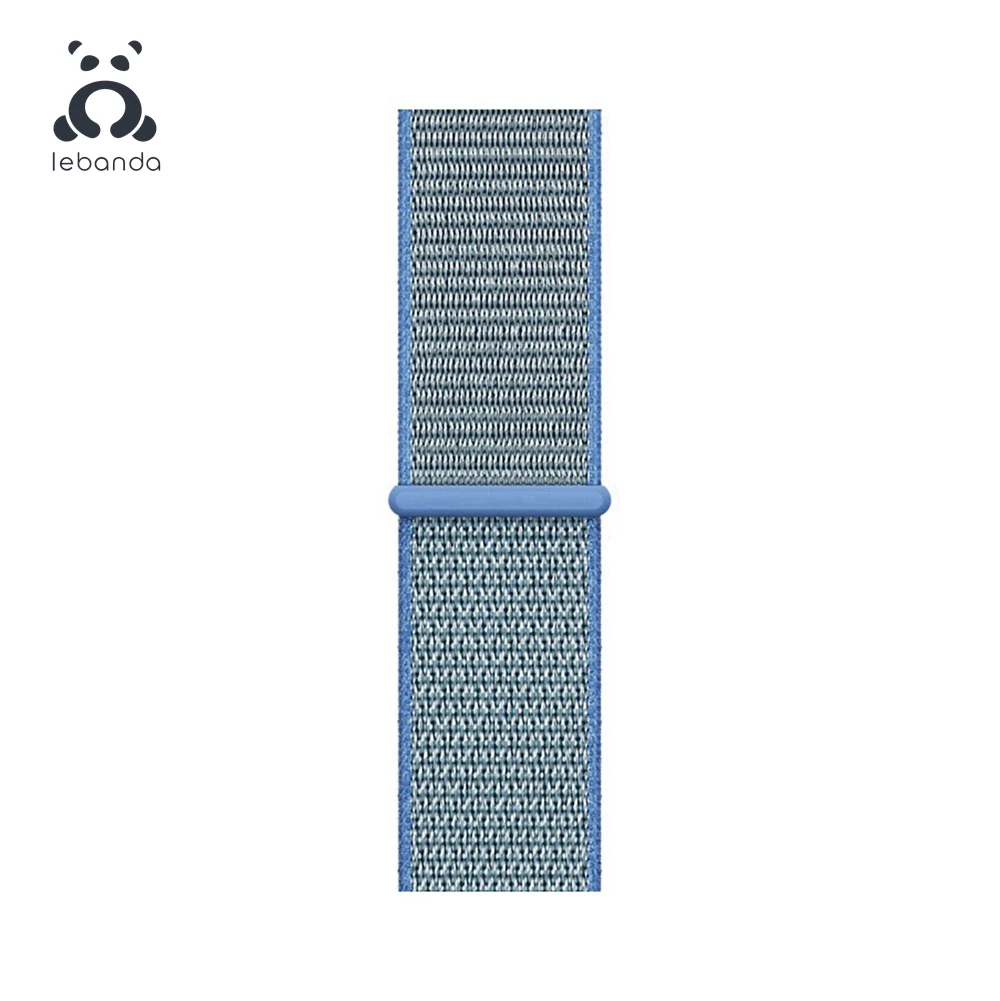 Lebanda Sport loop для apple watch 5, 4, 3, 2, 1, ремешок для iwatch 38, 40, 42, 44 мм, тканый нейлоновый ремешок, Аляска, синий - Цвет ремешка: Tahoe Blue