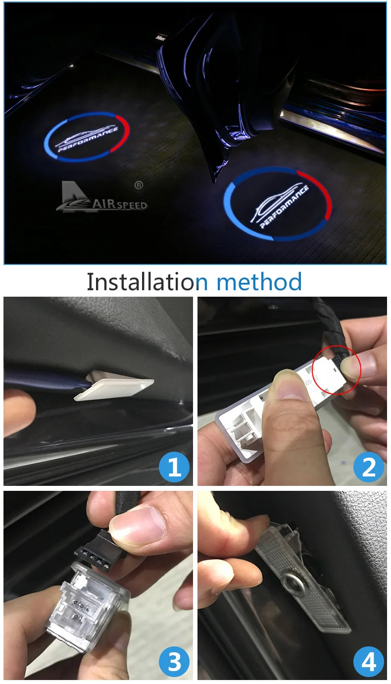 Car LED Projector Laser Logo Lights Door Light for BMW E90 E91 E92 E93 M3 E60 E61 F10 F07 M5 E63 E64 F12 F13 M6 E65 E66 (7)