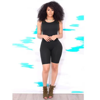 

Sexy Women Casual Sleeveless Bodycon Romper Jumpsuit Bodysuit Pure Color Skinny Playsuits