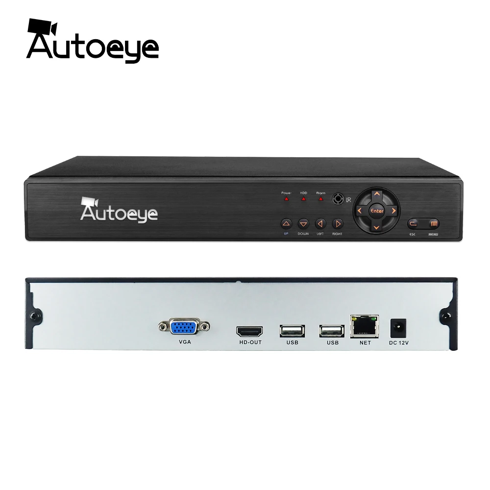 

Autoeye 4CH 8CH H.265 5MP NVR Support 5MP IP Network Camera
