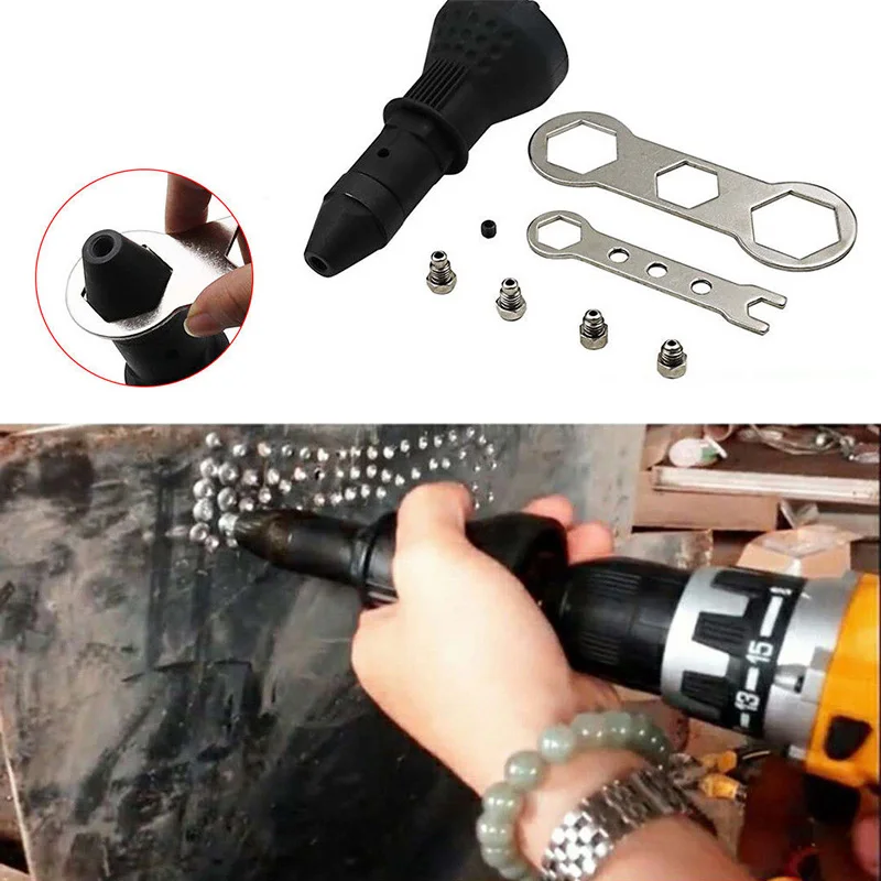 

Electric Rivet Nut Tool Cordless Riveting Insert Nut Tool Adaptor Drill Tools