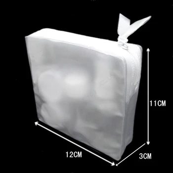 

12 *3 *11cm Zipper bag translucent cosmetic bag Cross section Plastic packing bags 100pcs/lot