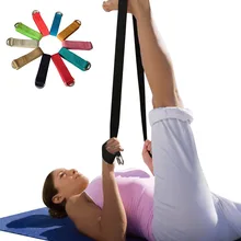 Фитнес многоцветные пояса для йоги стрейч-пояс d-кольцо пояс талии ноги фитнес тренировки веревка 180 см Регулируемая