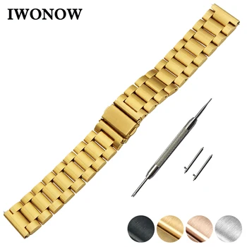 

Stainless Steel Quick Release Watch Band 18mm 20mm 22mm 23mm for Baume & Mercier Folding Buckle Strap Wrist Belt Bracelet