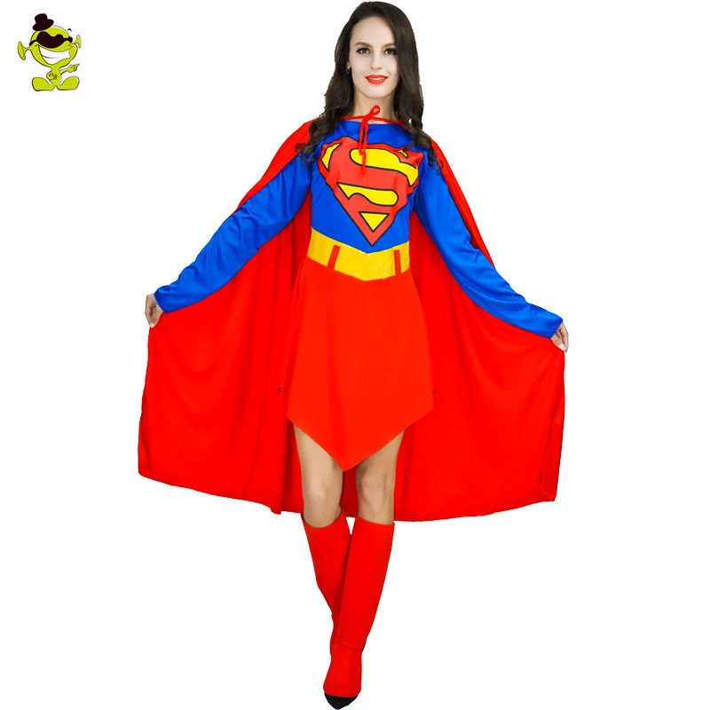 Günstige Erwachsene Superman Kostüme Rot Blau Lycra Spandex Volle Körper Super hero Zentai Anzüge Super hero Cape Für Frau Und Männer cosplay Outfit
