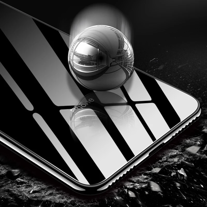 AKBKTII luxury Plating Edge glass Case for iPhone 7 case for iPhone xr Case 6 8 plus Back Tempered Glass for iPhone XS MAX Cover