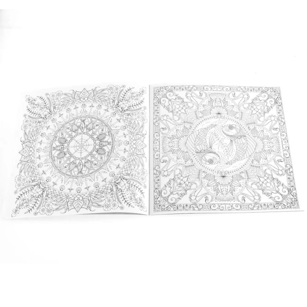 

2018 Lost Ocean Drawing Coloring Book Graffiti Books Adult Painting Children For education JUL23_17