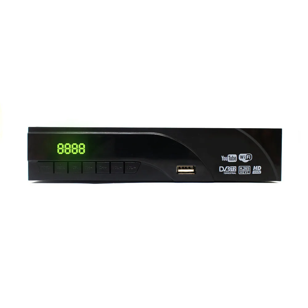 DVB T2 тюнер телеприставка наземный ТВ приемник DVB-T2 HD Поддержка H.265 YouTube с USB wifi ТВ приставка