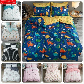 

NEW Dinosaur Paradise Pattern Kids Child Soft Cotton Bed Linen 3/4 pcs Bedding Set Single Twin Full Size Duvet Cover Quilt Case