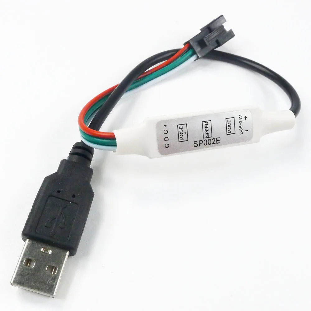10 шт. SP002E 3key мини контроллер USB/DC разъем DC5-24V для 3PIN WS2812B WS2811 пикселей Светодиодные ленты