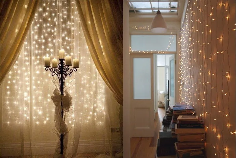 Luzes do Partido do Casamento Casamento do Jardim do Diodo Emissor de Cortina Guirlandas de Natal Seqüência de Luz Luzes de Decoração 3x3 m 300 Led Fada Cordas do Jardim do Diodo Decoração Led 7 de natal luz corda luzes led decoração