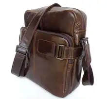 High Quality First Layer Real Genuine Leather bag men messenger bags small size Vintage Shoulder bag Crossbody Bags #VP-J6012