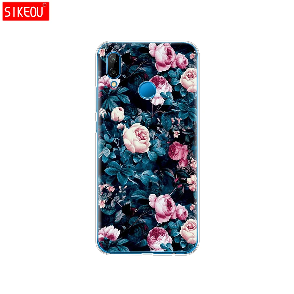 Силиконовый чехол для 5,8" huawei p 20 Lite huawei p 20 pro phone Для huawei p 20 Coque черный чехол Защитный Телефон прозрачный цветок кошки