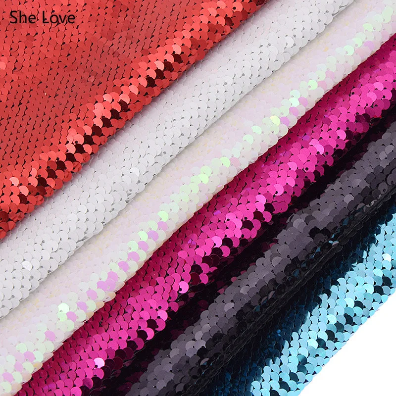 She Love A4 Double Face Sequins Fabric For Handbags Garments DIY Tissue
Sewing Fabric Material Craft Making Accessories