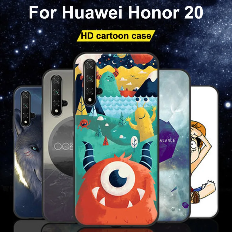 6,2" силиконовый чехол для huawei Honor 20 YAL-AL00 чехол из ТПУ с рисунком для телефона чехол для huawei Honor20 мягкий задний Чехол s бампер