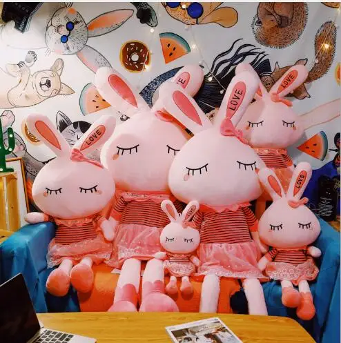 

WYZHY Plush toys and soft LOVE shy rabbit doll princess rabbit doll to send girls Valentine's Day gift 50CM