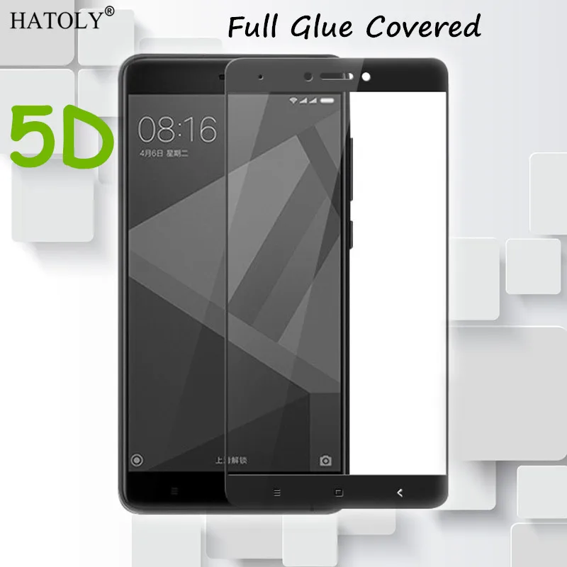

Hatoly 5D Tempered Glass Xiaomi Redmi 4X Full Glue Cover Glass Xiaomi Redmi 4X 5D Screen Protector Xiaomi Redmi 4X Hard Glass