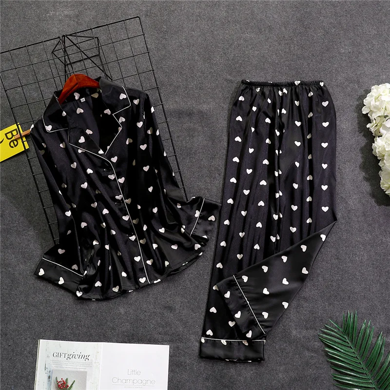 Preise Reizvolle Rote Frauen Hemd Hosen Pyjamas Sets Nachtwäsche Dame Hause Tragen Nachthemd Anzug Robe Bad Kleid Frühling Herbst Sleep M XL
