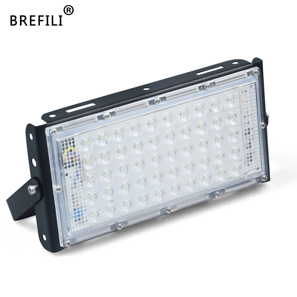 

BREFILI 220V LED Flood Light Module Waterproof IP67 50W Floodlight Street Lamp Landscape Lighting led Projector Free Combi 100W