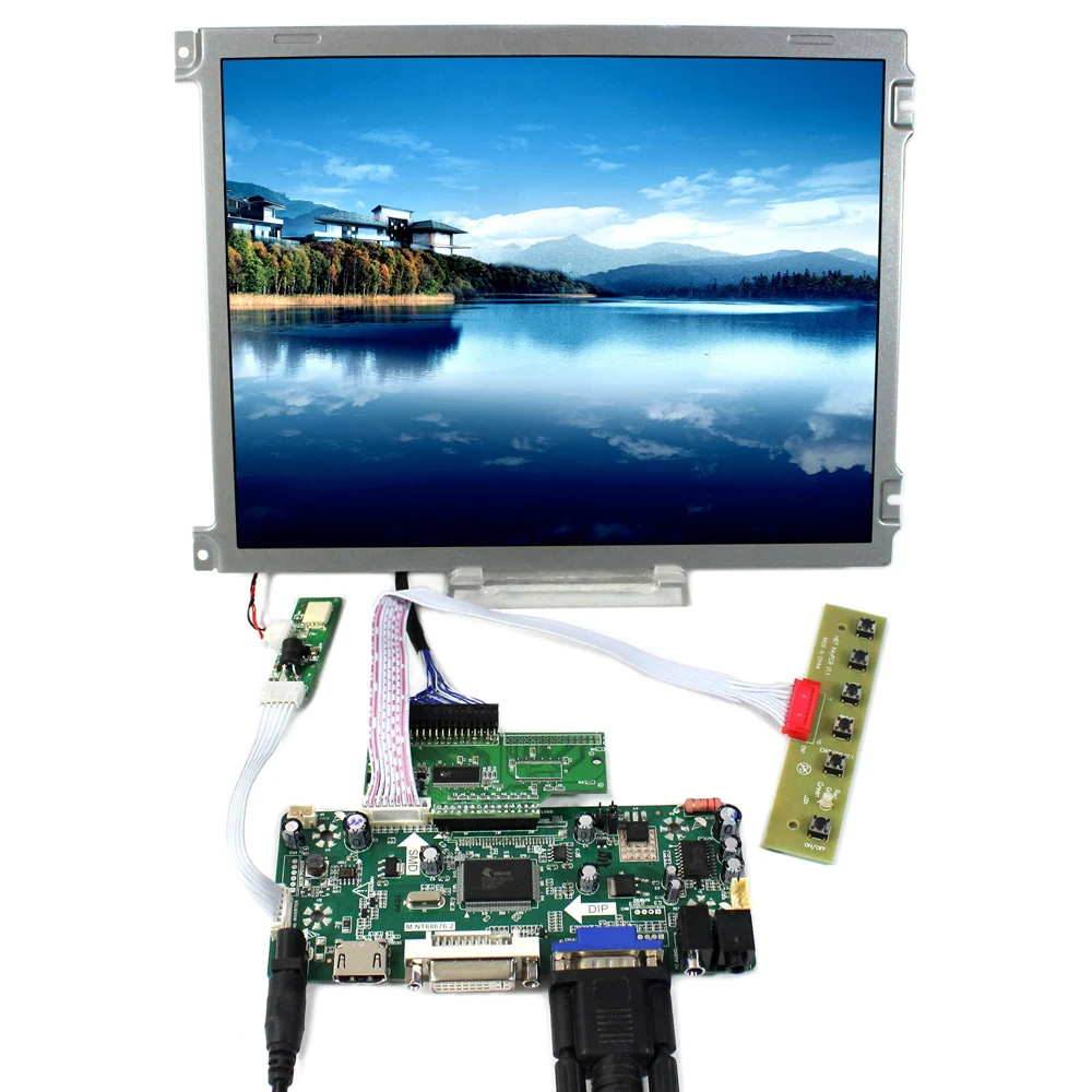 Плата ЖК контроллера аудио HD MI DVI VGA M.NT68676 10 4 дюйма AA104VH01 640x480 панель|board board|board hdmipanel